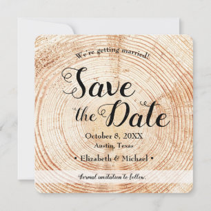 Enregistrer la photo de date Invitation Bois maria
