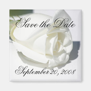 Enregistrer l'annonce de la date White Rose Magnet