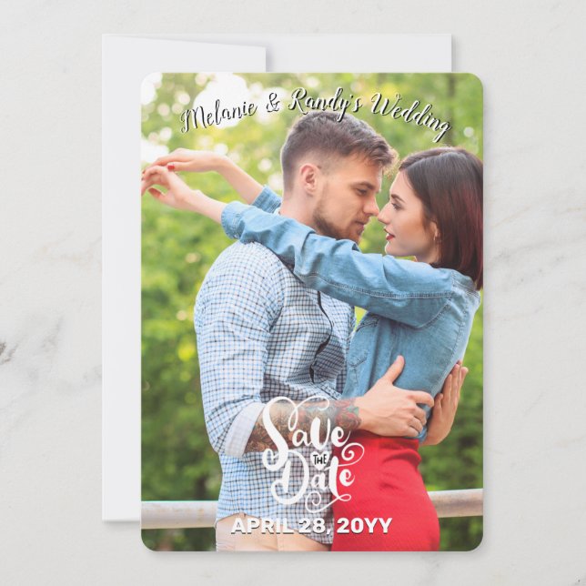 Enregistrer le Faire-part d'autocollant photo Date (Devant)