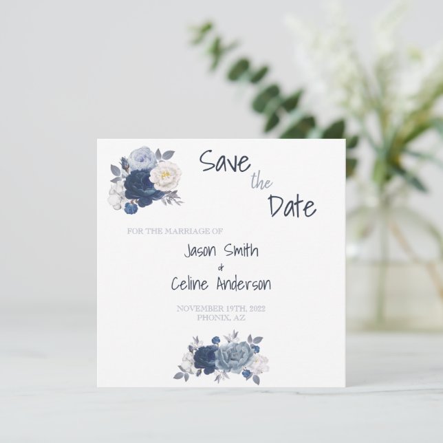 Enregistrer le Faire-part de mariage Date (Debout devant)