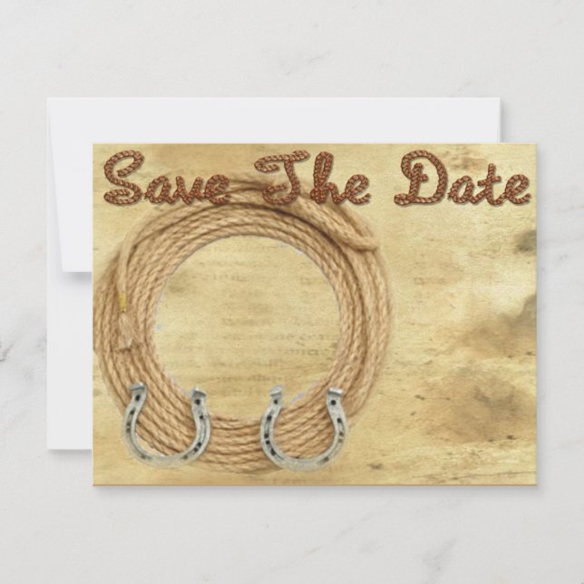 Enregistrer le Faire-part de mariage Date Western (Devant)