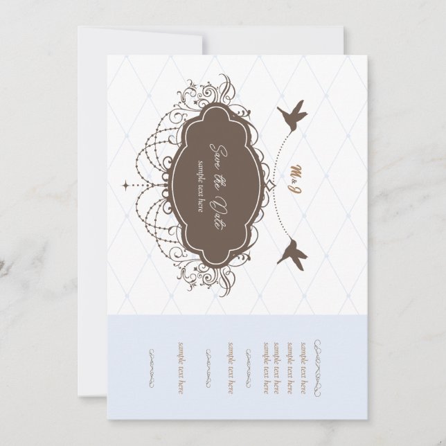 Enregistrer le faire-part de mariage de date (Devant)