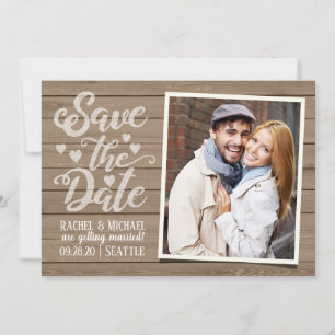 Enregistrer Le Mariage Date   Photo sur carte post