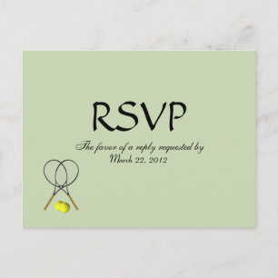 Enregistrer le menu Date Tennis RSVP carte postale