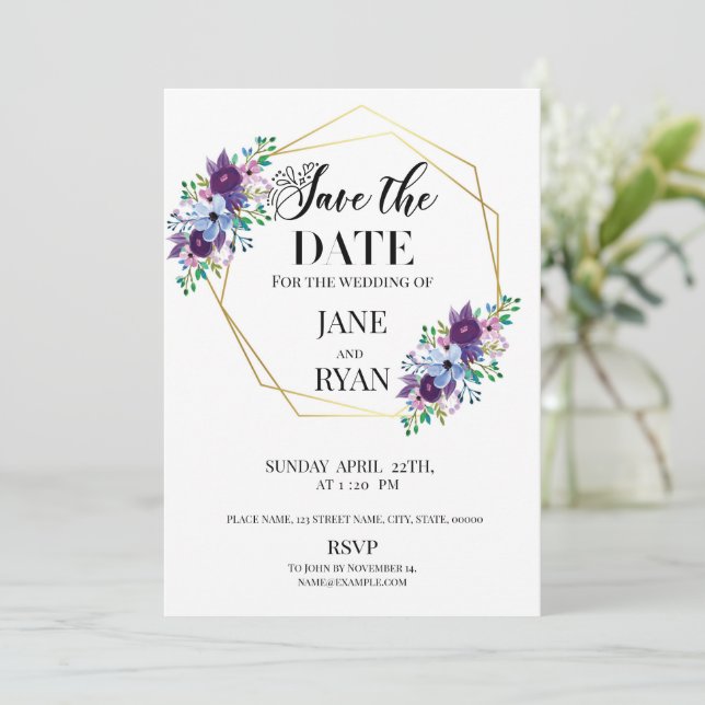 Enregistrer Le Modèle Date Invitation (Debout devant)