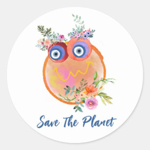 Enregistrer Le Sticker Arrondi Classique Planet