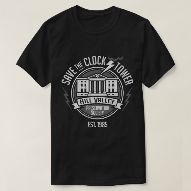Enregistrer Le T-Shirt Classique Tour À Horloge (Design devant)