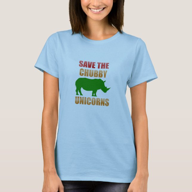 Enregistrer le T-shirt des licornes de Chubby (Devant)