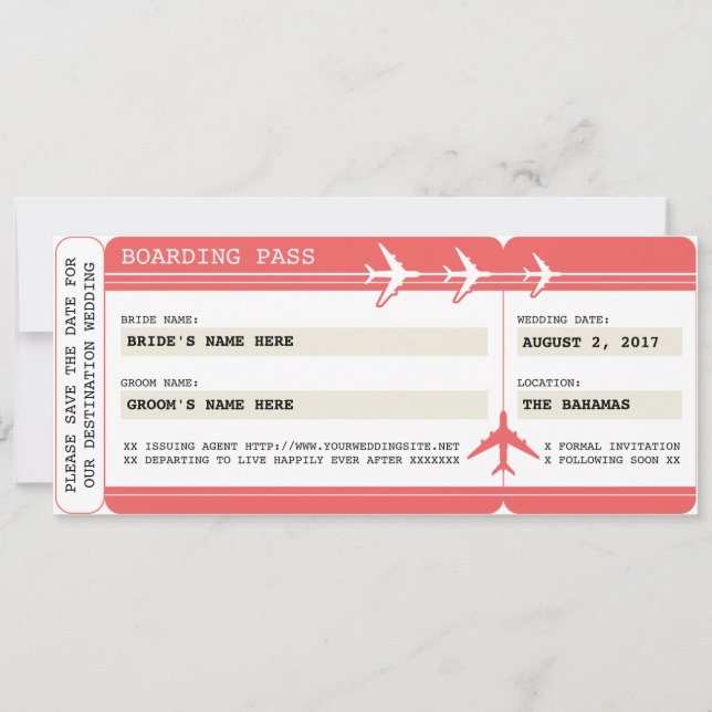 Enregistrer le ticket de carte d'embarquement (Devant)