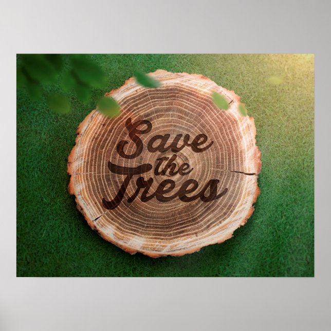 Enregistrer les arbres Poster Inspirationnel (Devant)