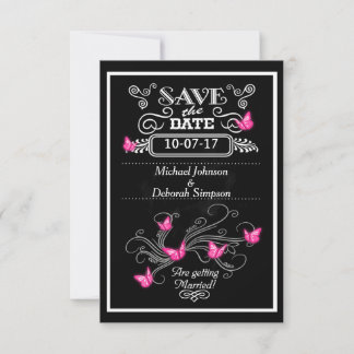 Enregistrer Les Cartes De Date Chalkboard Papillon