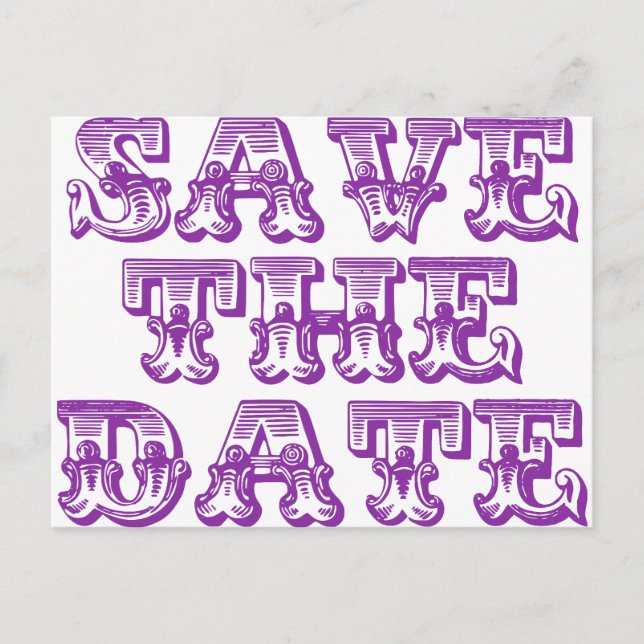 Enregistrer les cartes postales Date Purple (Devant)
