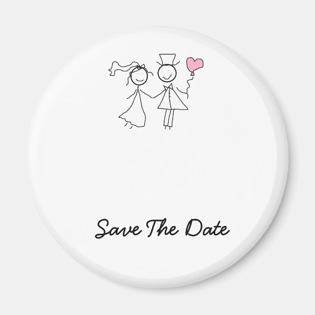 Enregistrer les Magnets Mariage Date (Devant)