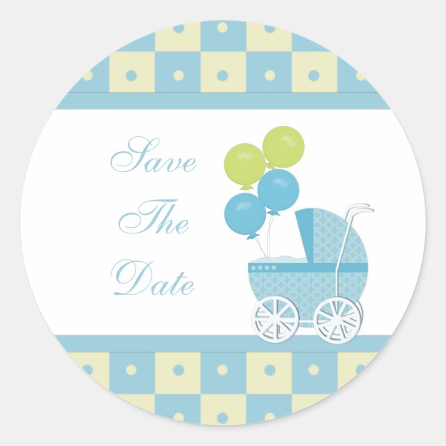 Enregistrer Les Stickers Baby shower Date (Devant)