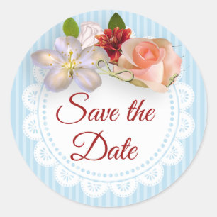 Enregistrer les stickers Date Bleu et Coral Floral