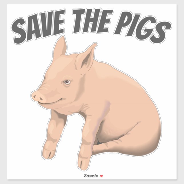 ENREGISTRER PIGS PIG CAR DECAL STICKER (Feuille)