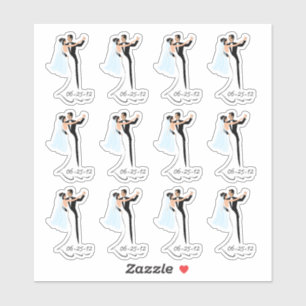 Enregistrez les stickers d'arrêt Mariage Date