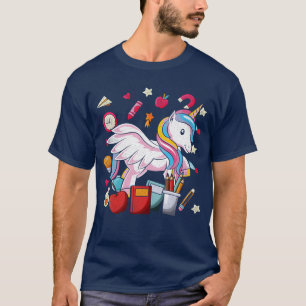 Enrollment animal gift elementary school unicorn f T-Shirt