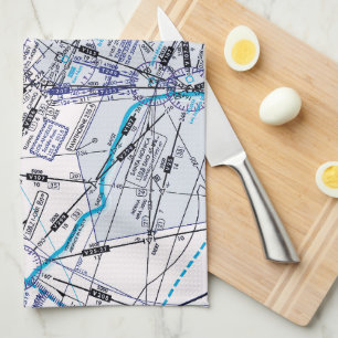Enroute Low Altitude Chart Kitchen Towel