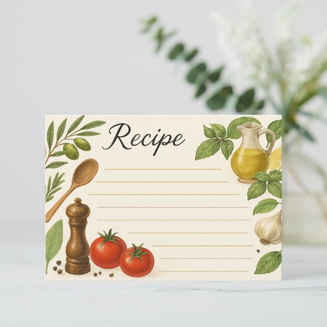 Ensconced in Tuscany Recipe Card (Standing Front)