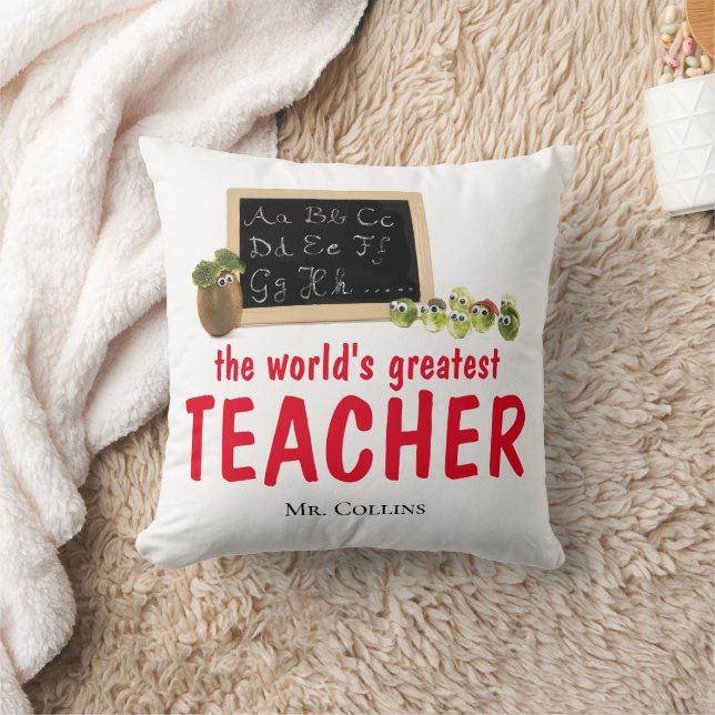 Enseignant cadeau coussin éducateur drôle don ense (Couverture)