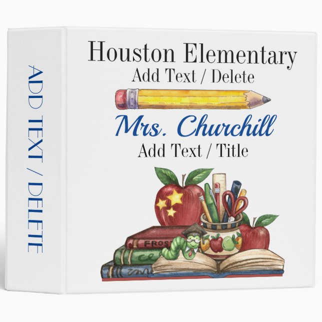 Enseignant / Classeur principal Arrière - plan bla (Devant/Côté)