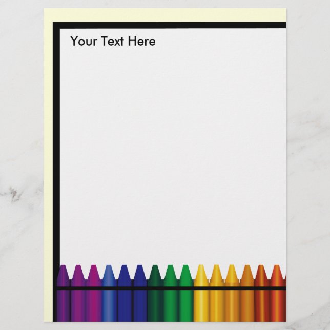 Enseignant Crayon Design en-tête papeterie (Devant)