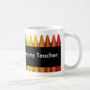 Enseignant Crayon Design Mug 3