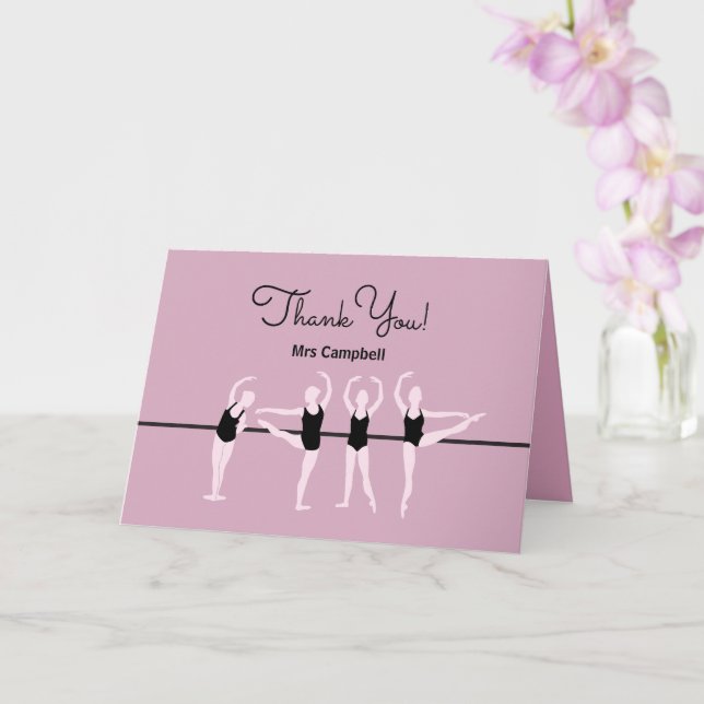 Enseignant de danse Merci ! Carte (Orchidée)