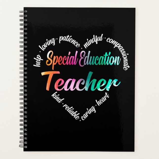 Enseignant de l'éducation spéciale Coeur Mot Cloud (Devant)