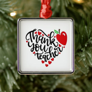 **ENSEIGNANT DE MERCI** ORNEMENT DE NOËL
