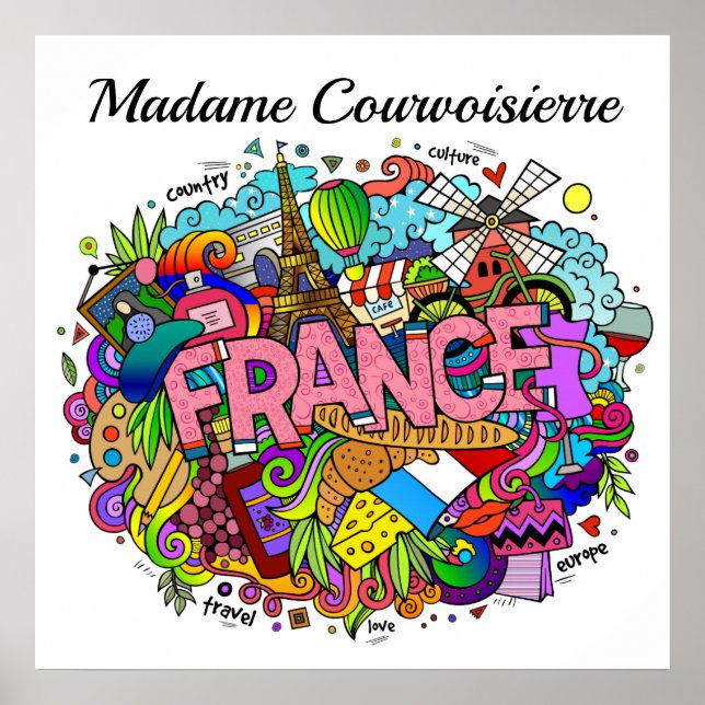 Enseignant français ou affiche d'art français (Devant)