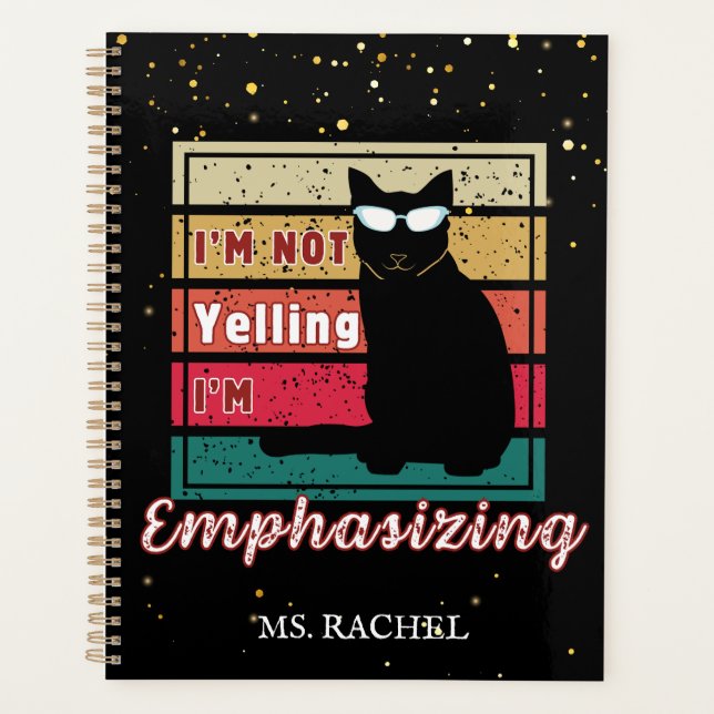 Enseignant Funny Sunset Grid Amoureux des chats (Devant)