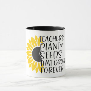 Enseignant Inspiré/ Mug de tournesol