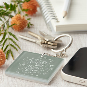 Enseignant moderne élégant script sage vert
