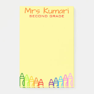 Enseignant personnalisé Crayon Design Post-It Note