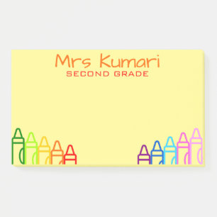 Enseignant personnalisé Crayon Design Post-It Note