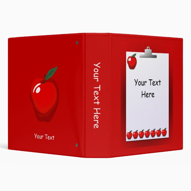 Enseignant Pommes Classeur rouge (Arrière-plan)