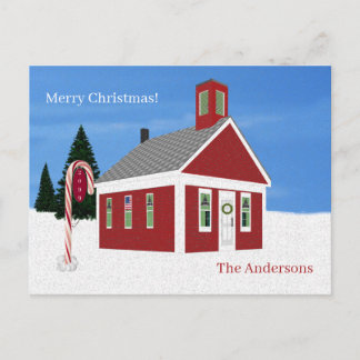 Enseignant(s) Chritmas School House Cartes postale