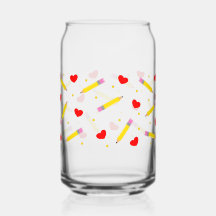 Enseignant Vie Mignonne École Can Glass Wrap