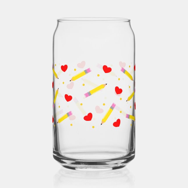 Enseignant Vie Mignonne École Can Glass Wrap (Recto)