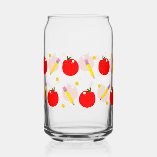 Enseignant Vie Mignonne École Can Glass Wrap