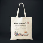 Enseignante cusomizable french tote bag<br><div class="desc">Gift for teacher in french</div>