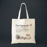 Enseignante cusomizable french tote bag<br><div class="desc">Gift for teacher in french</div>