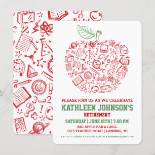 Enseignants Apple Retraite Party Invitation
