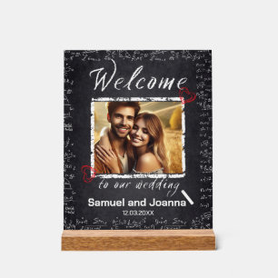 Enseignants Mariage Chalk Board Bienvenue