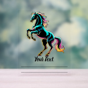 Enseigne au néon Cheval Style Rétro Glitch