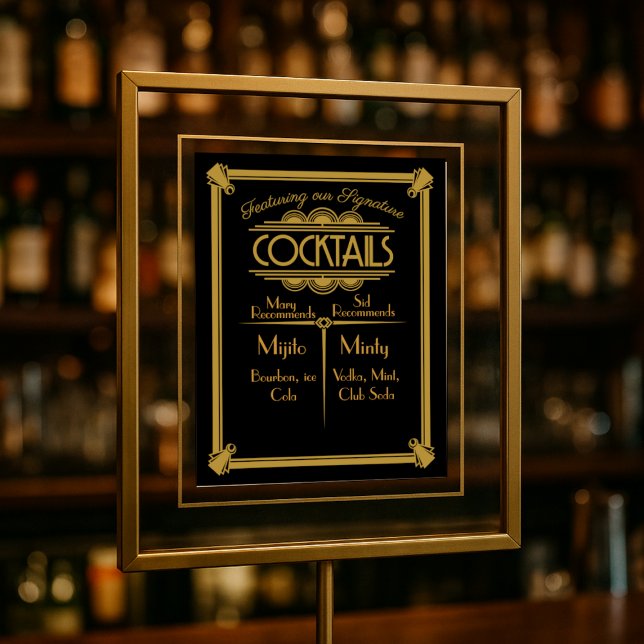 Enseigne de bar à cocktails Art Déco années 1920 G (Créateur téléchargé)