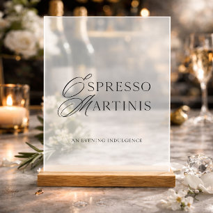 Enseigne de Bar de Mariage en Acrylique Elegant Es