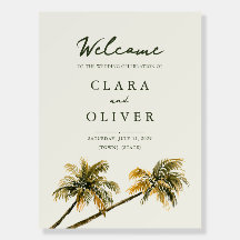 Enseigne de bienvenue de mariage à l'aquarelle du 